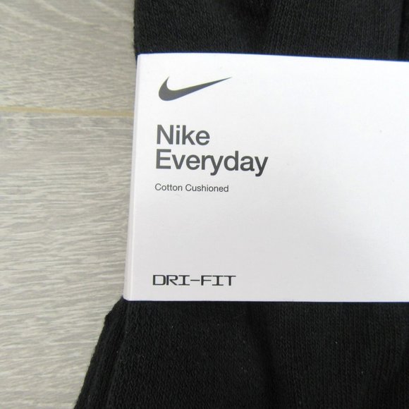 Nike Everyday Cushion Ankle Socks 6 Pack Mens Size XL 12-15 Black NEW - Picture 3 of 8
